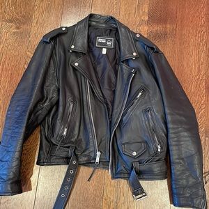 Men’s Jimmy Dean Black Leather Jacket